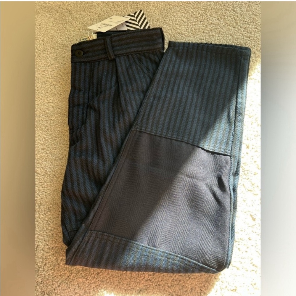 Free People X Sandrine Rose - Paper with Patch Pinstripes Pants Berlin - Size 25 - Picture 2 of 9